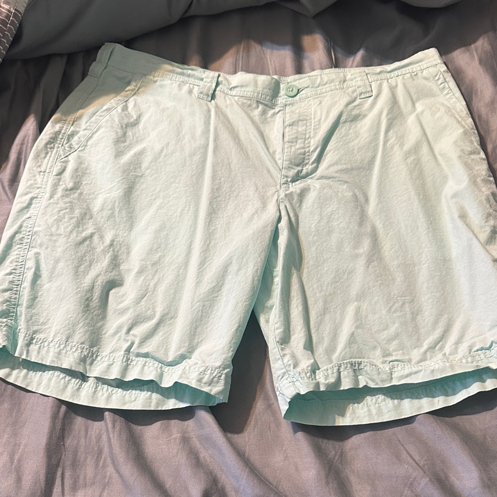 Columbia Men's Mint Green Flat-Front Shorts